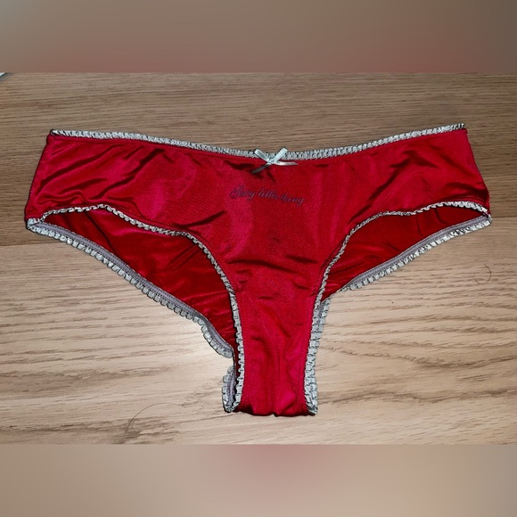 2 Y2K Victorias Secret Sexy Little Thing Bride/Bridal Rings Satin Cheeky Panties - Picture 8 of 12